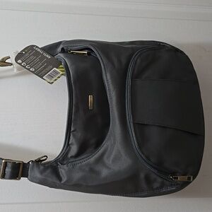 Travelon anti-theft round hobo crossbody bag